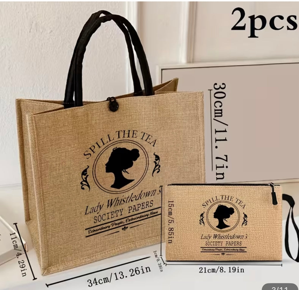 2 Pc- Tea. Secrets. Repeat Tote.