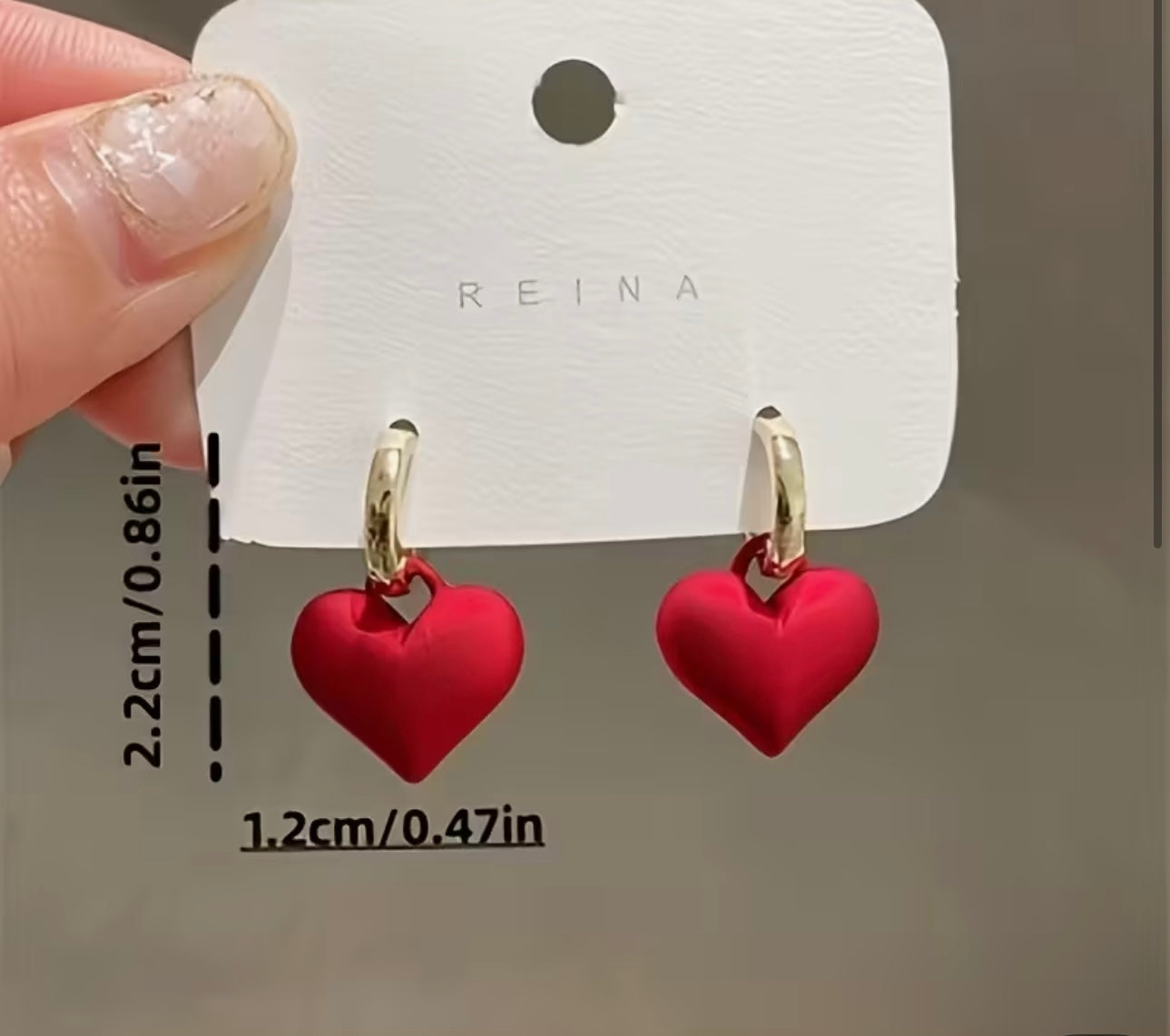 Red Heart Earrings
