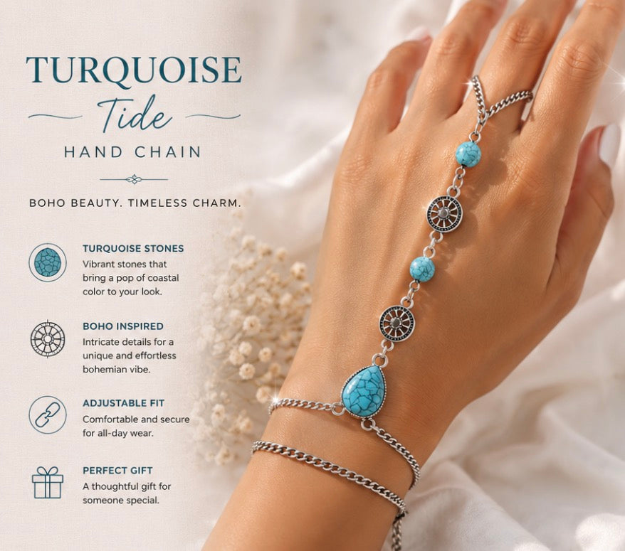 Turquoise Tide Hand Chain