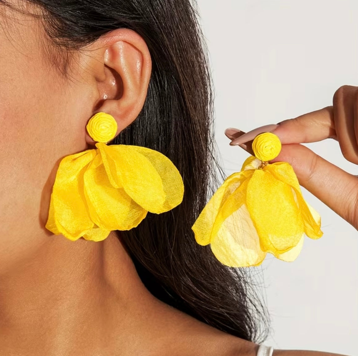 Yellow Bow Earrings
