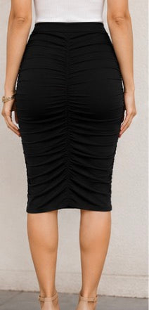 Essential Ruched Midi Skirt