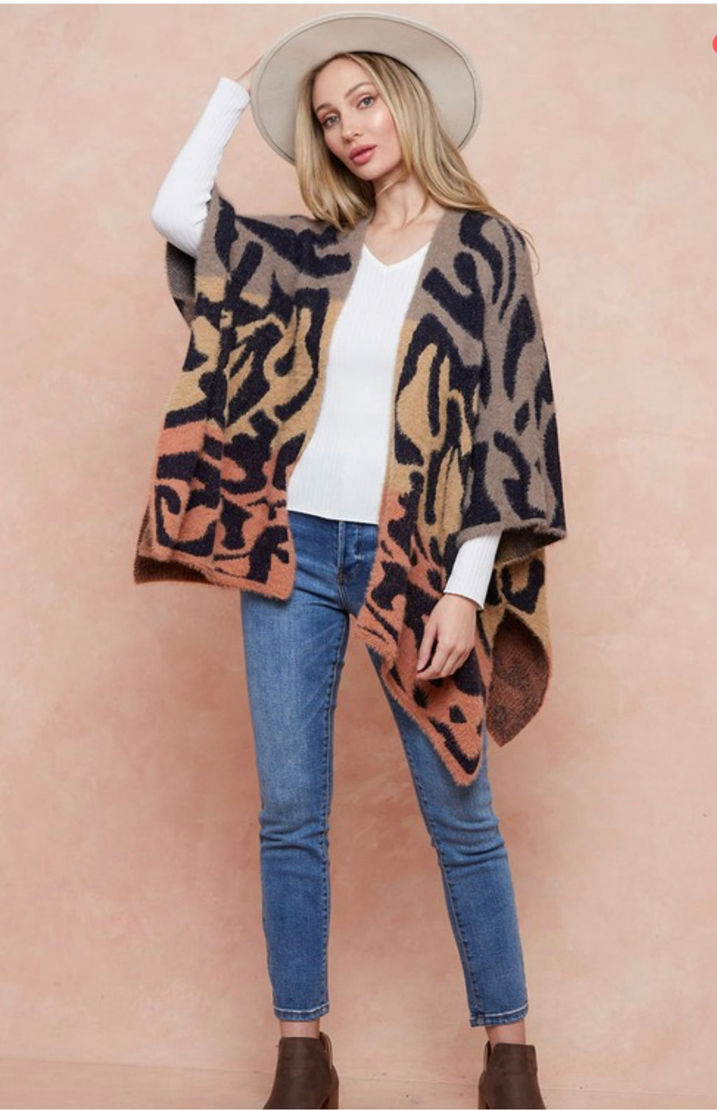 Sweater Poncho Cape Coat