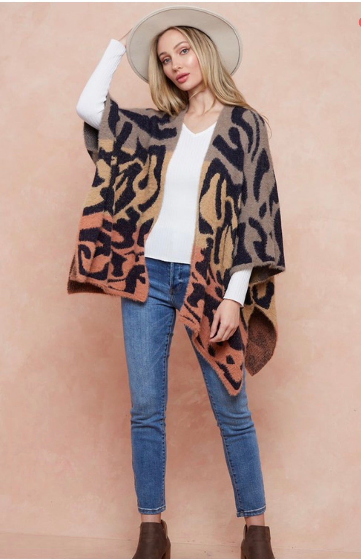 Sweater Poncho Cape Coat