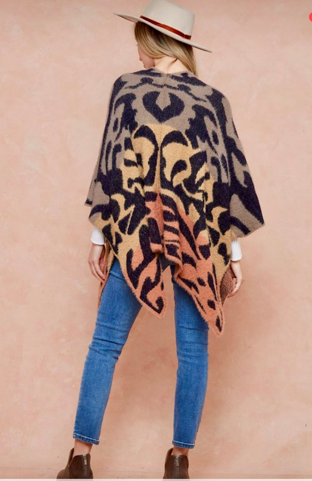 Sweater Poncho Cape Coat