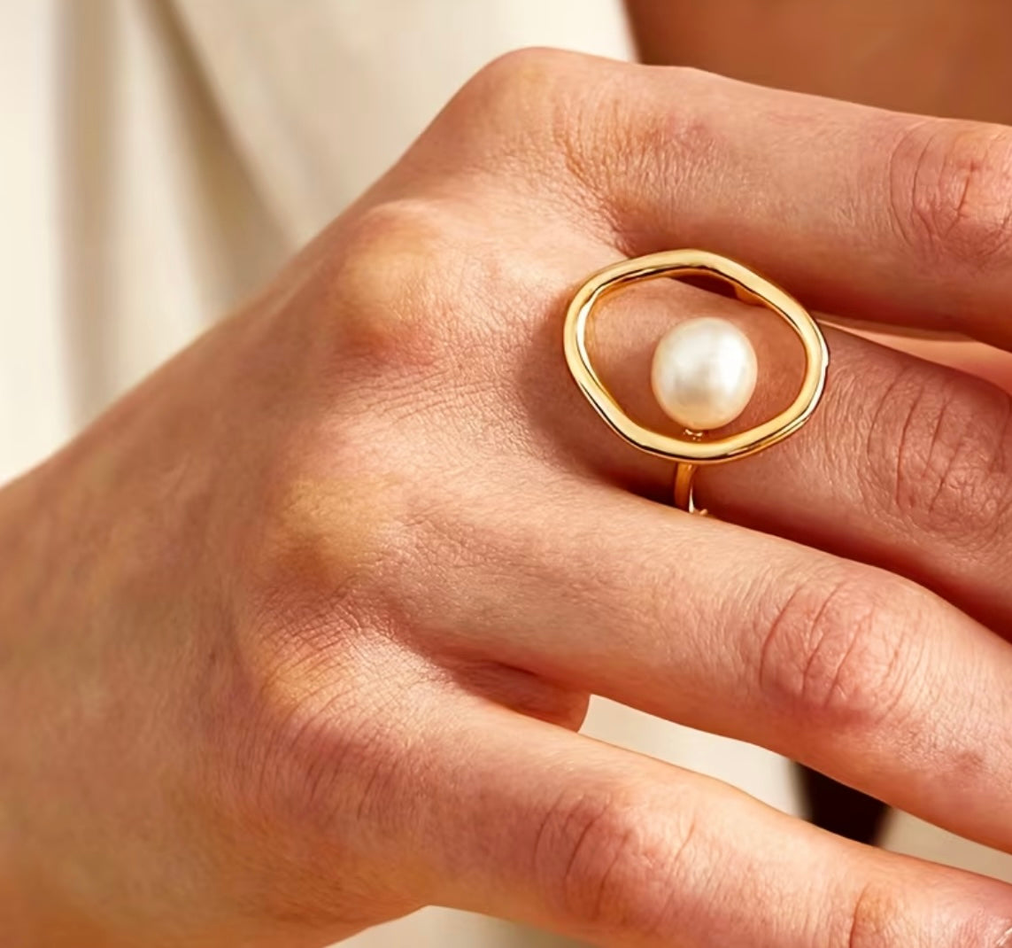 Faux Pearl Ring