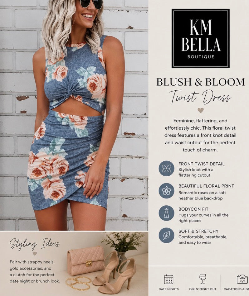 Blush & Bloom Twist Dress