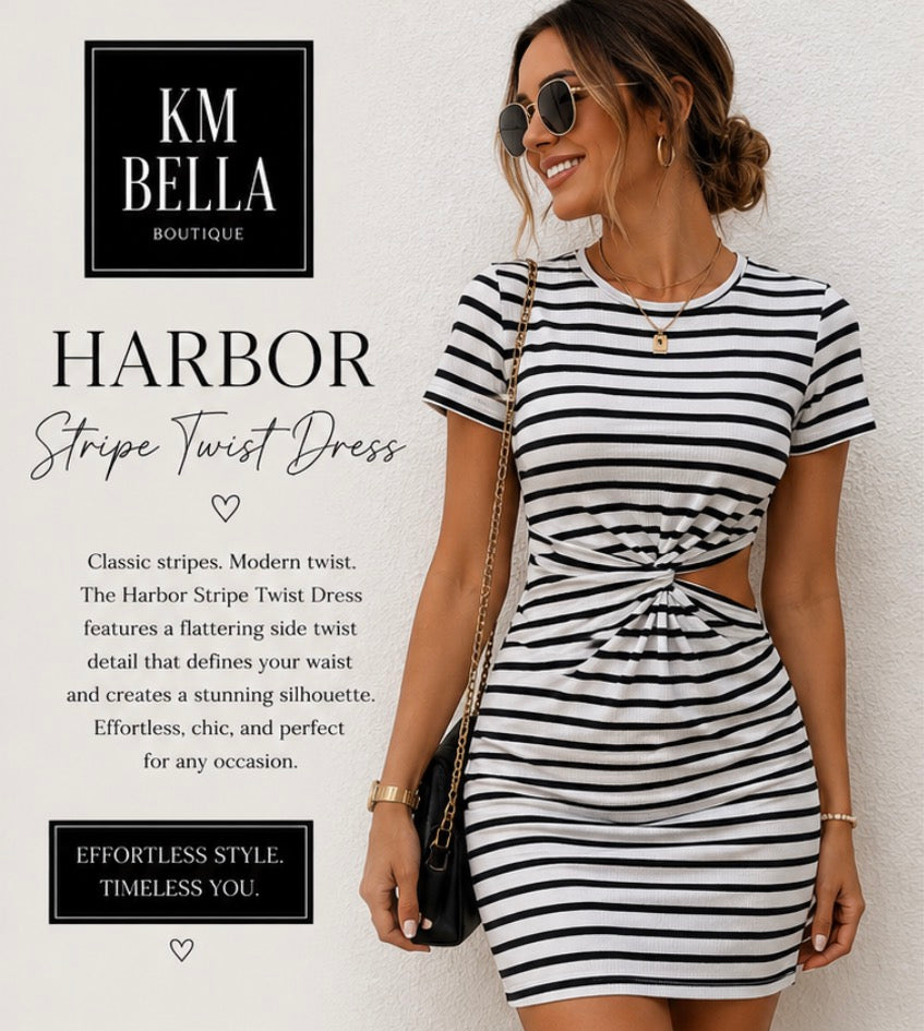 Harbor Stripe Twist Dress
