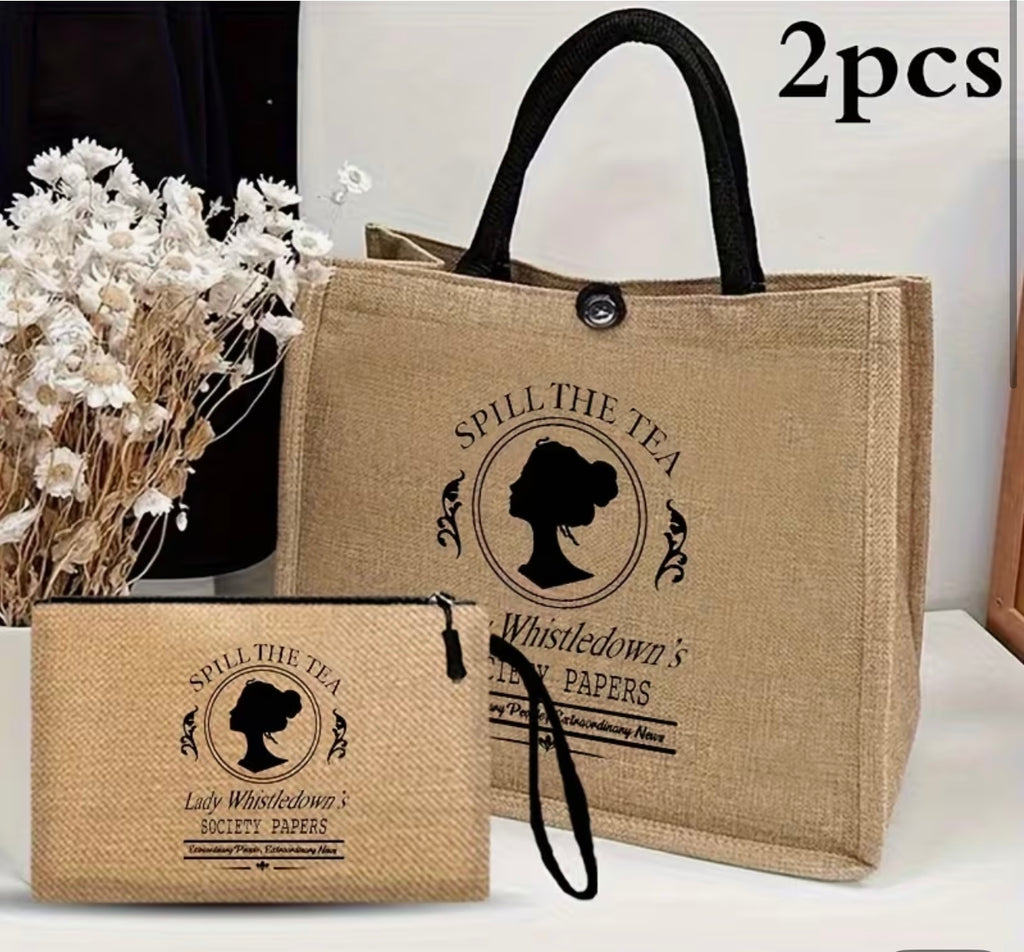 2 Pc- Tea. Secrets. Repeat Tote.