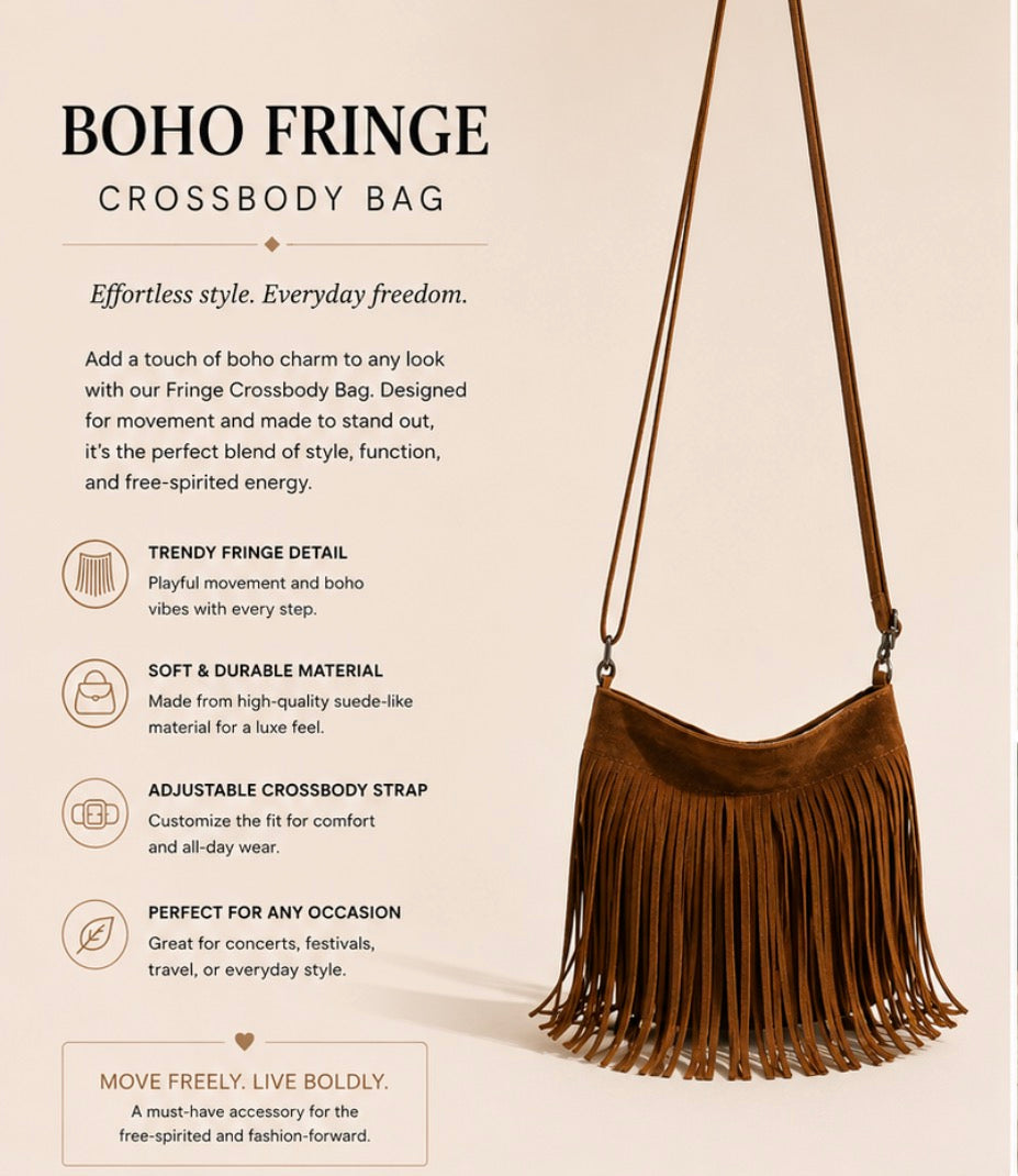 Boho Fringe Crossbody Bag