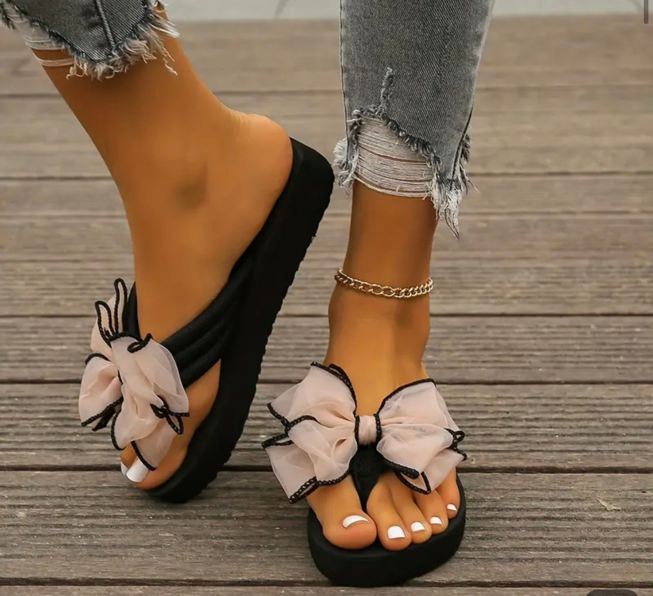Bowknot Flip Flops