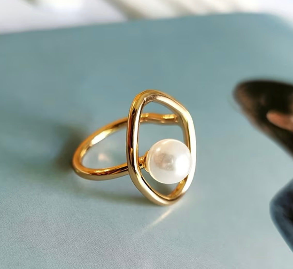 Faux Pearl Ring