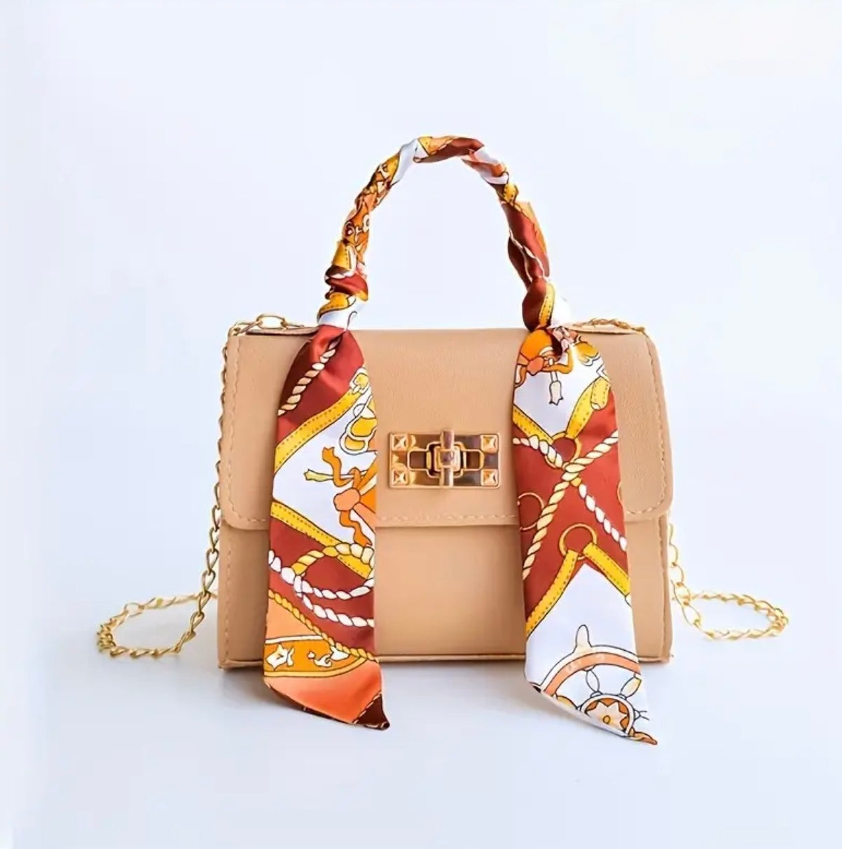 Mini Scarf Print Crossbody Bag
