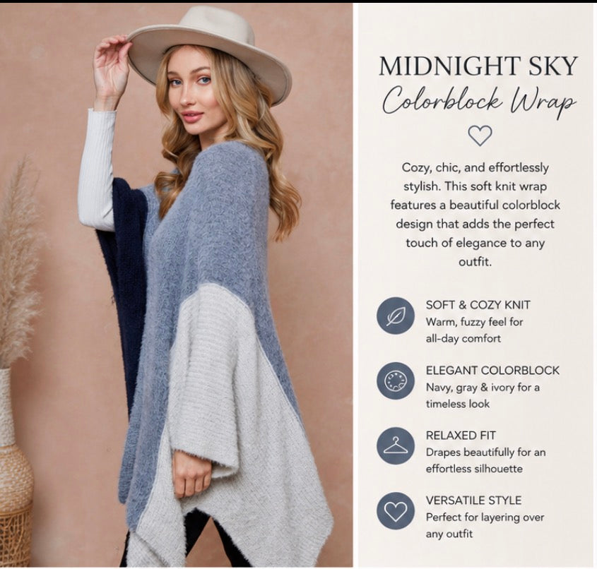Midnight Sky Colorblock Wrap