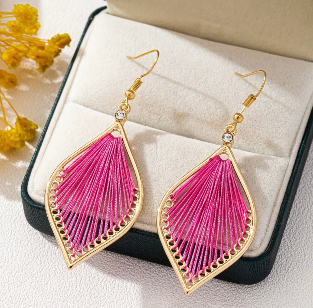 Bohemian Retro Pink Earrings