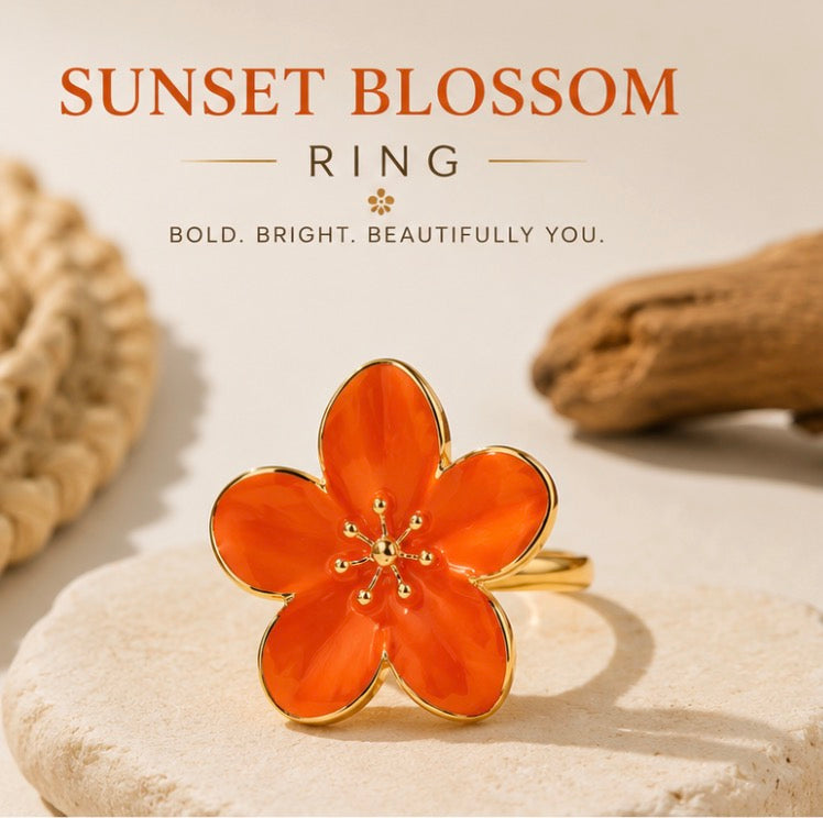 Sunset Blossom Ring