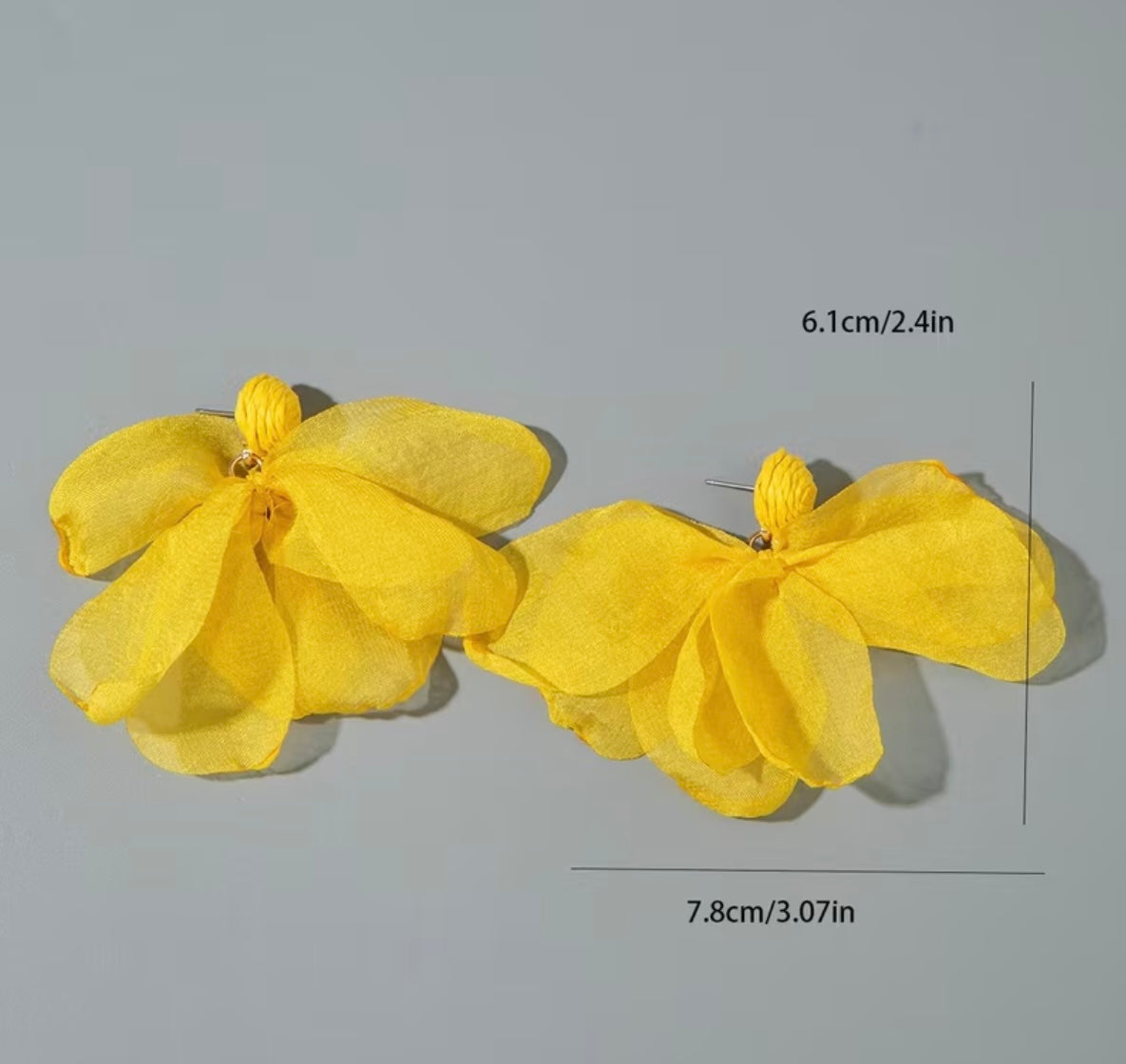 Yellow Bow Earrings