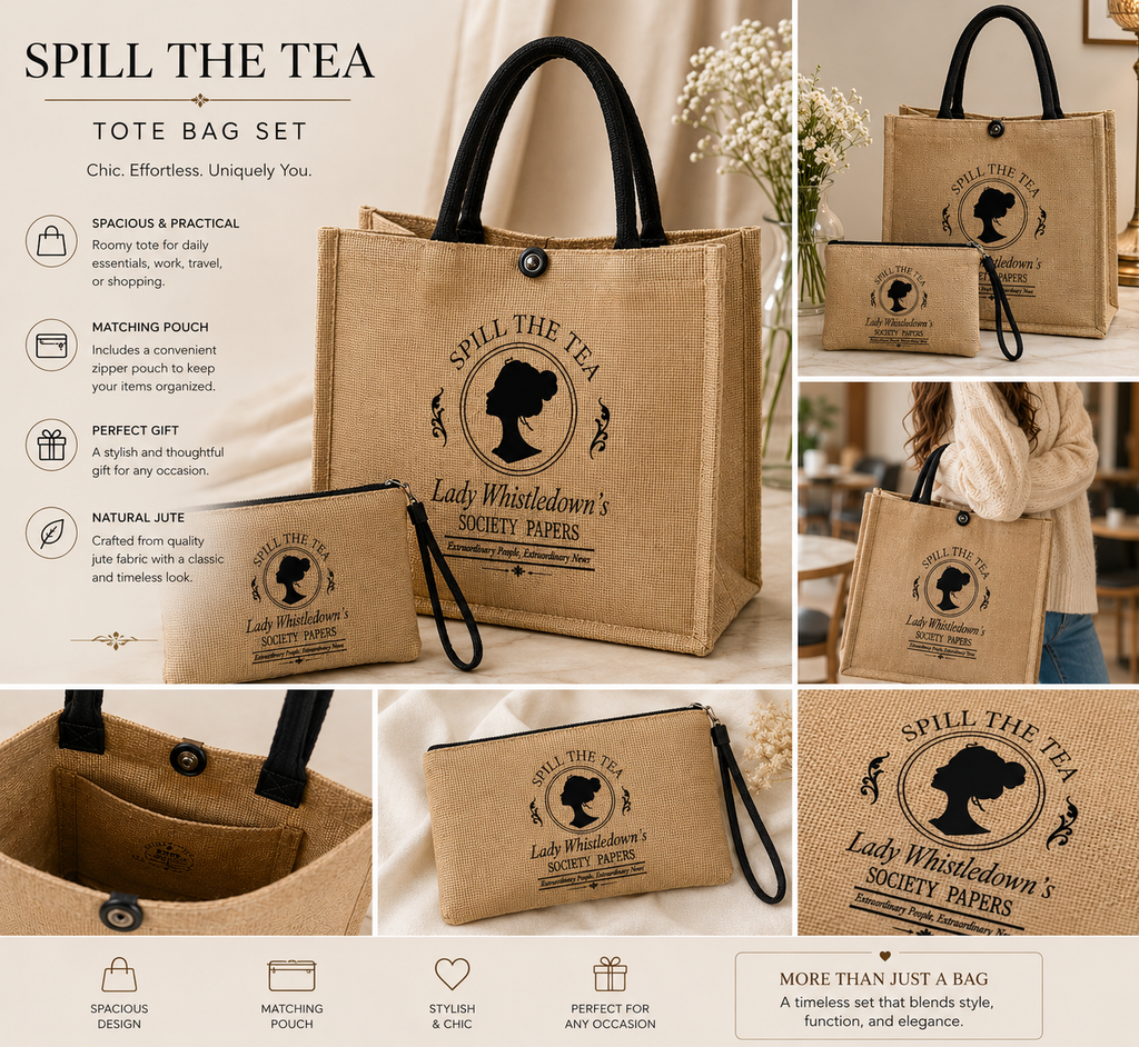 Lady Whistledown Market Tote Set