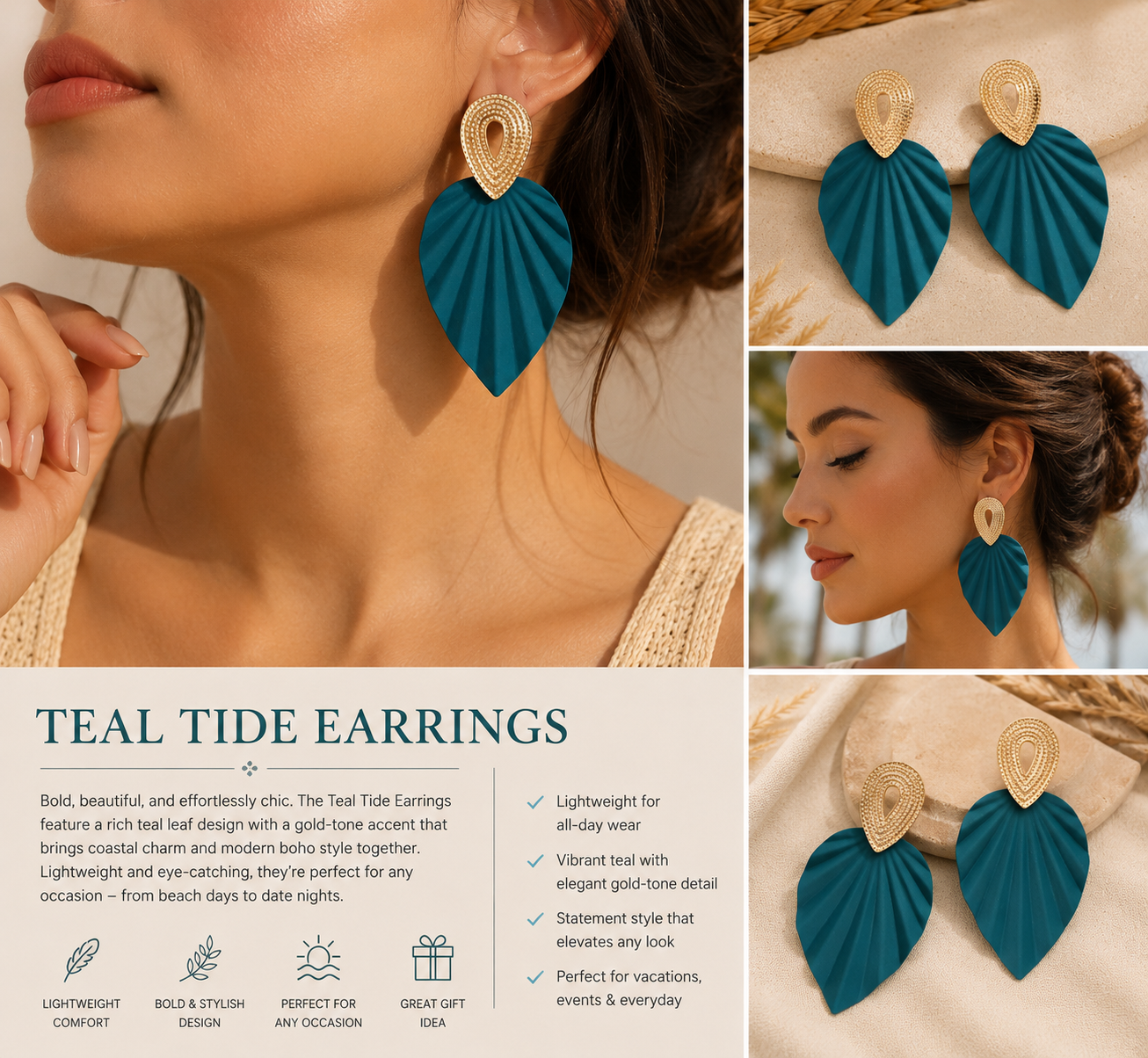 Teal Tide Earrings