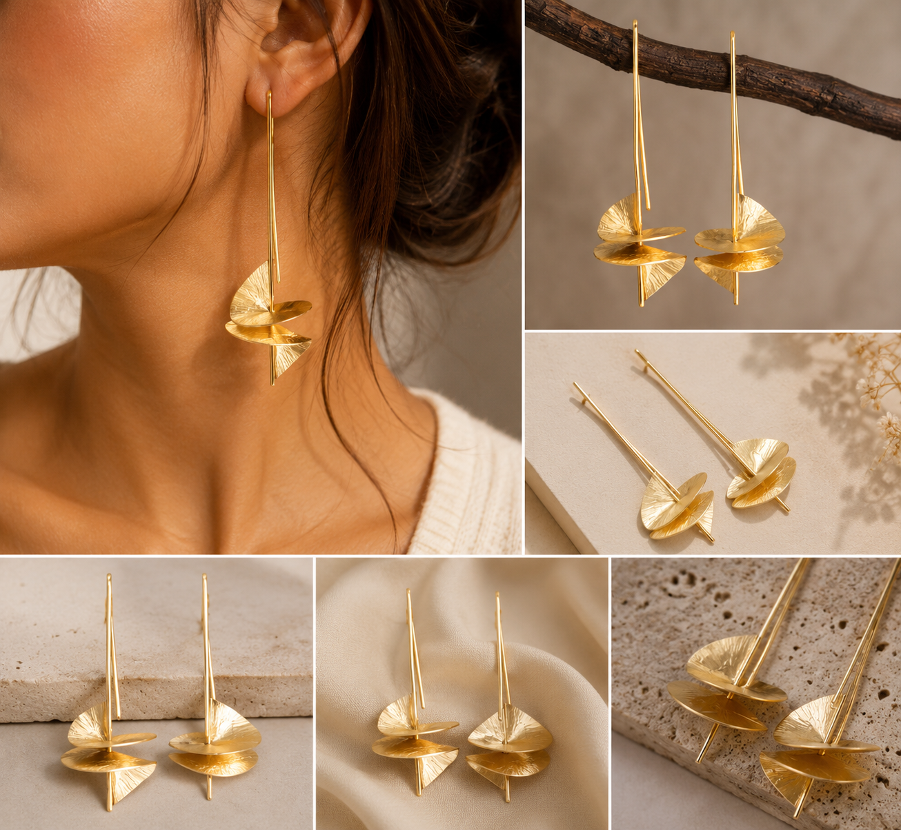 Golden Drift Earrings