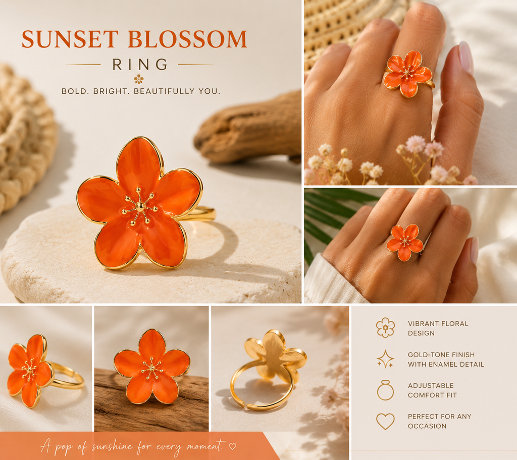 Sunset Blossom Ring
