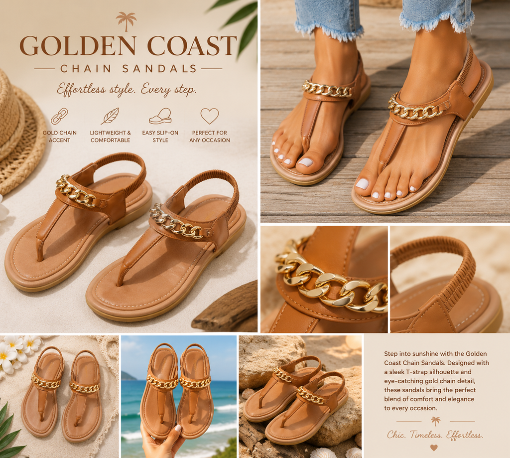 Golden Coast Chain Sandals