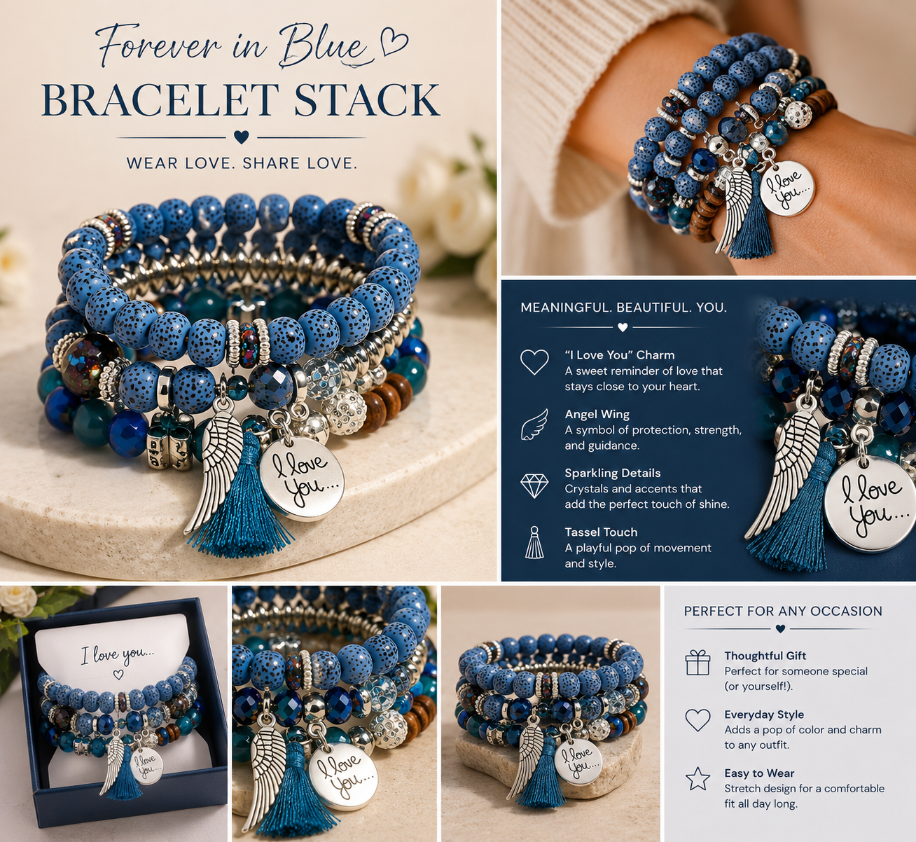 Forever in Blue Bracelet Stack