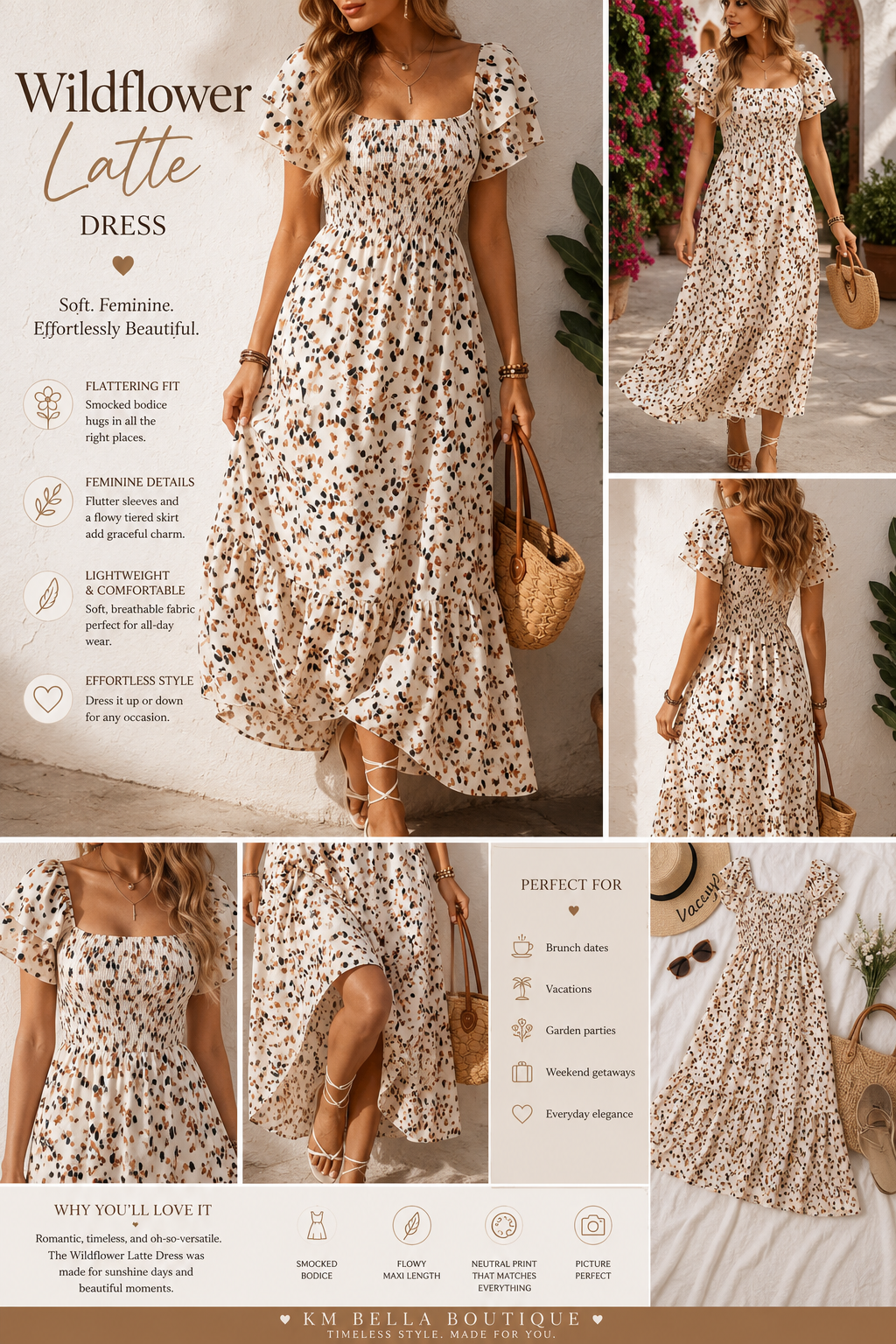 Wildflower Latte Dress