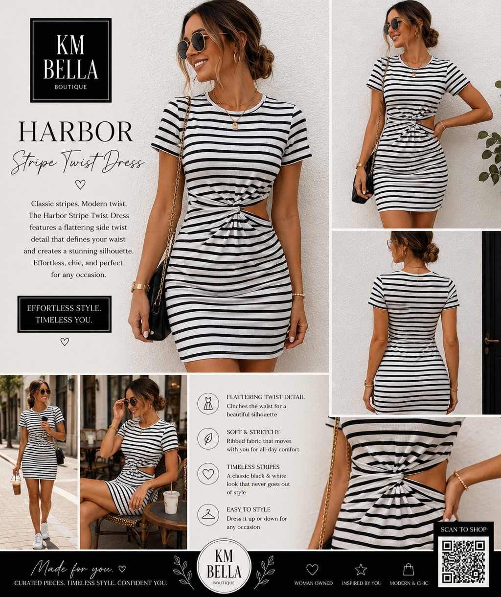 Harbor Stripe Twist Dress