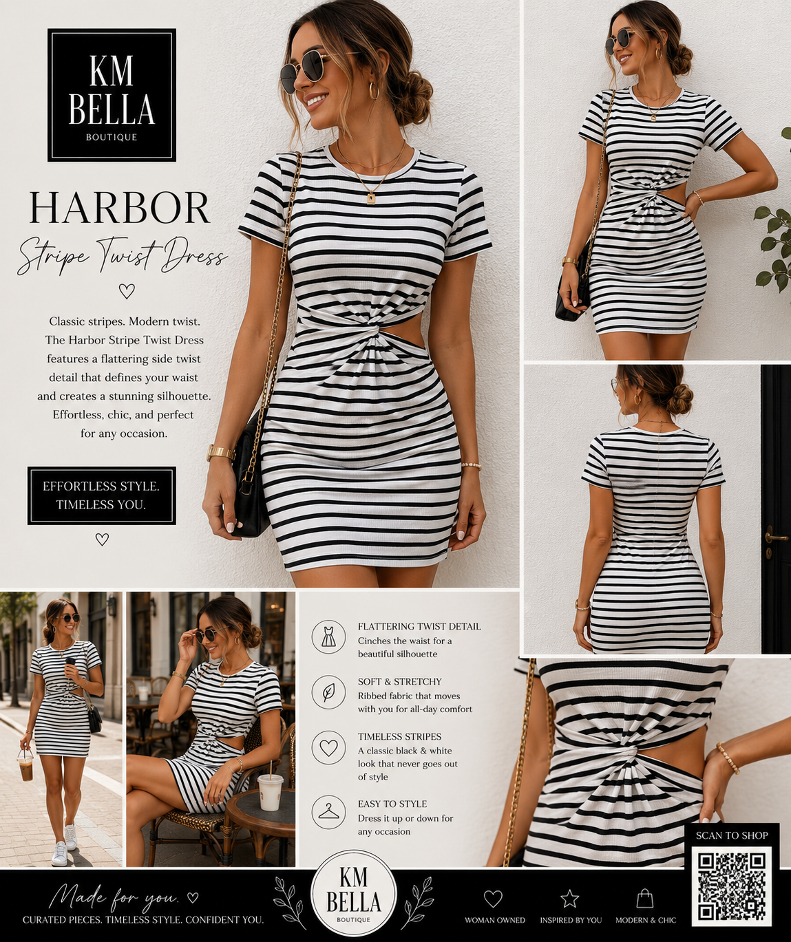 Harbor Stripe Twist Dress