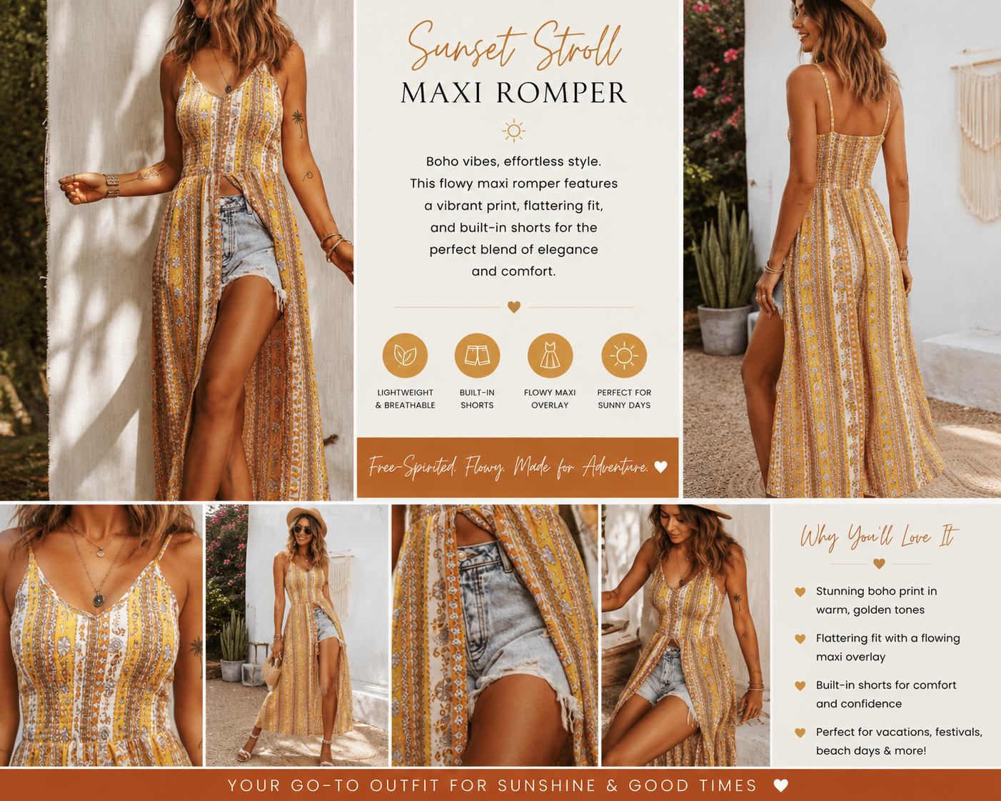 Sunset Stroll Maxi Romper
