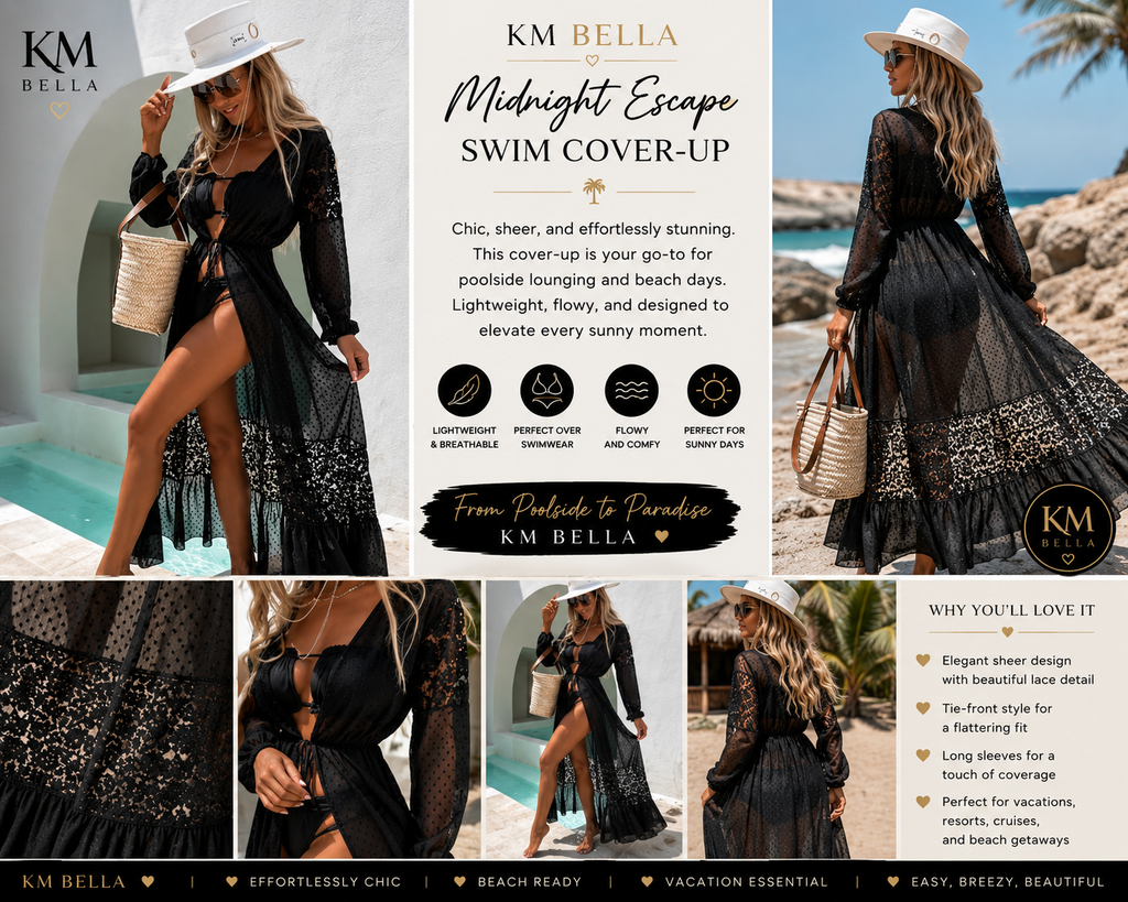 Midnight Escape Swim Cover-Up