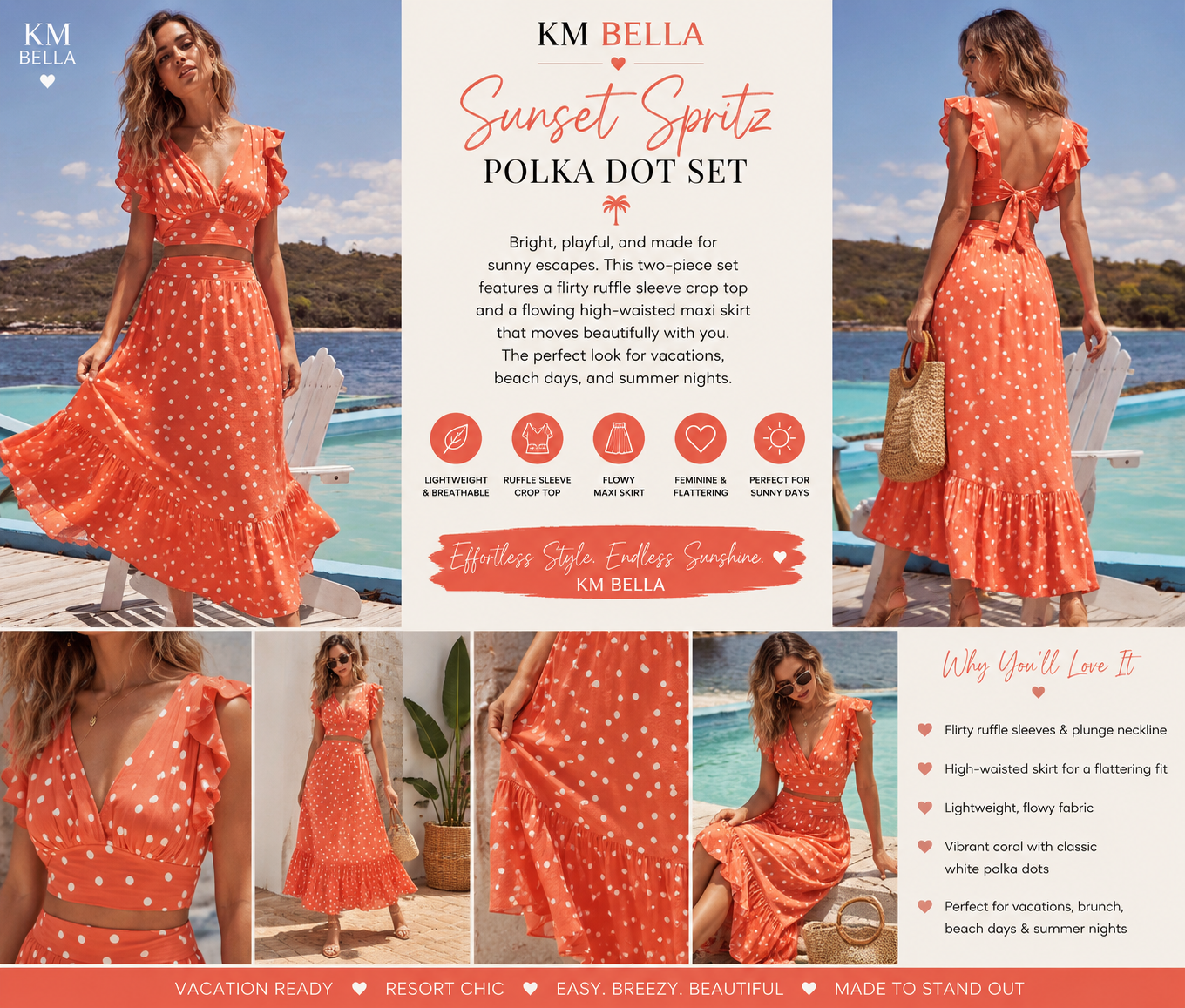 Sunset Spritz Polka Dot Set