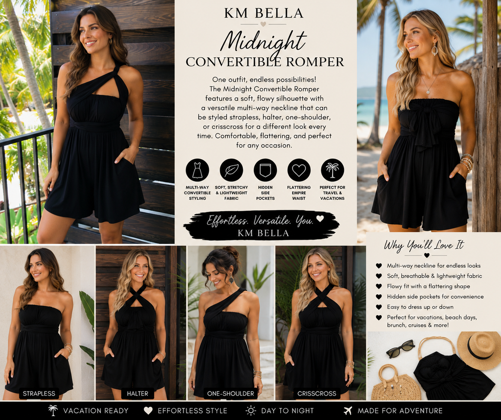 Midnight Convertible Romper