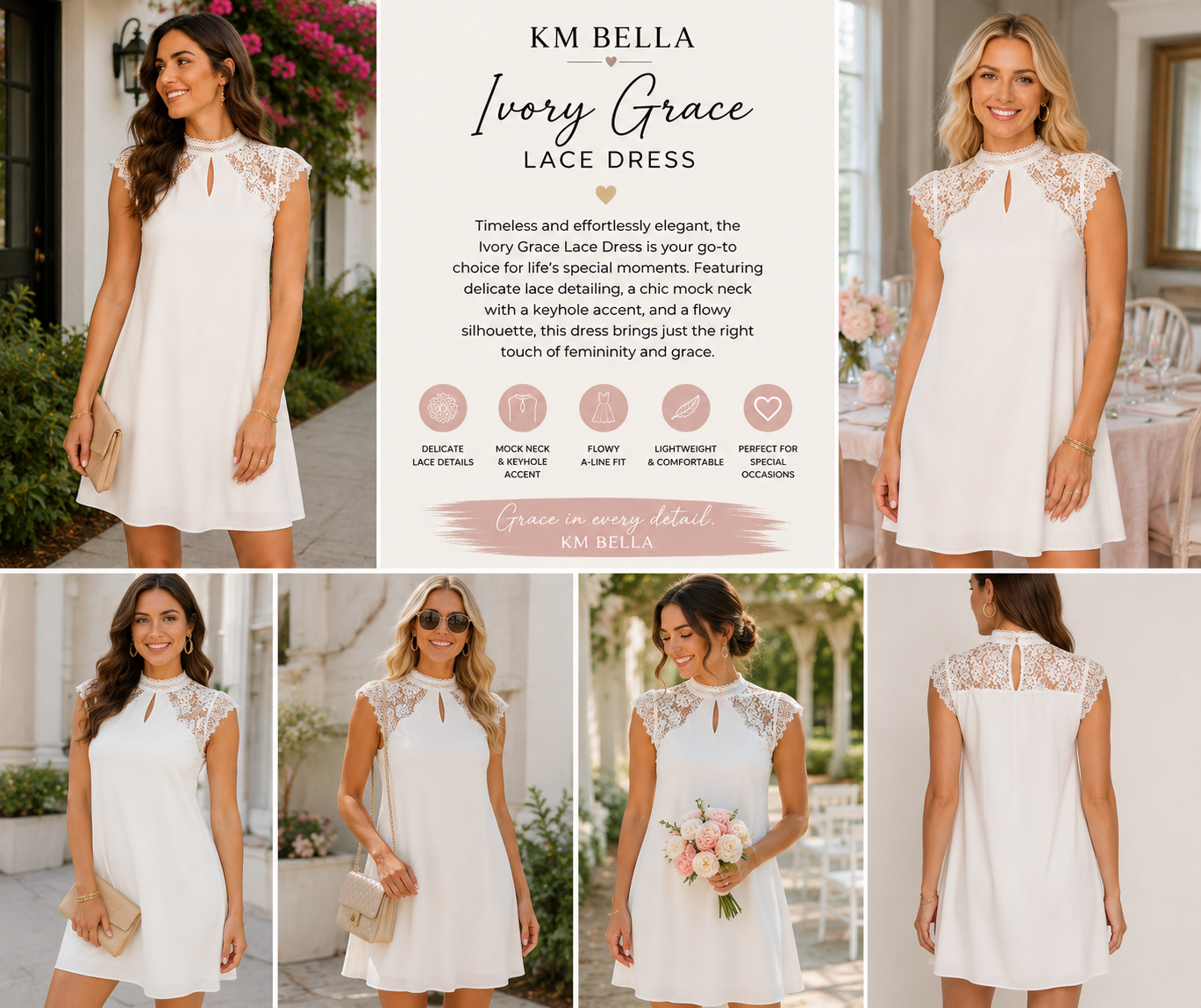 Ivory Grace Lace Dress