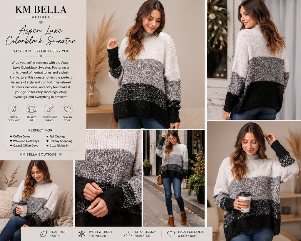 Aspen Luxe Colorblock Sweater