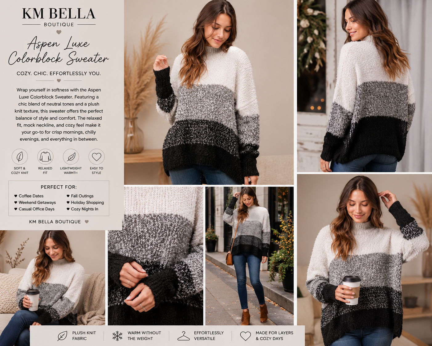 Aspen Luxe Colorblock Sweater