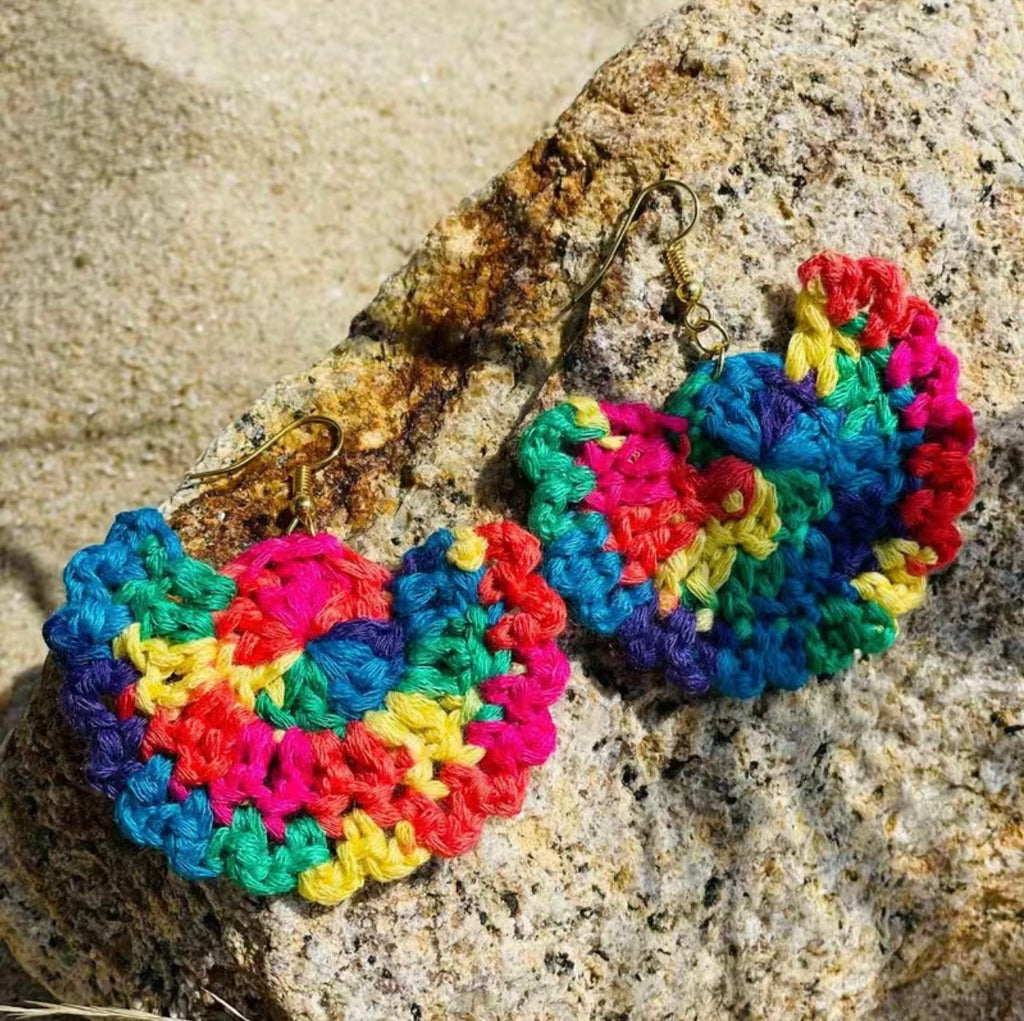 Rainbow Crochet Breeze Earrings