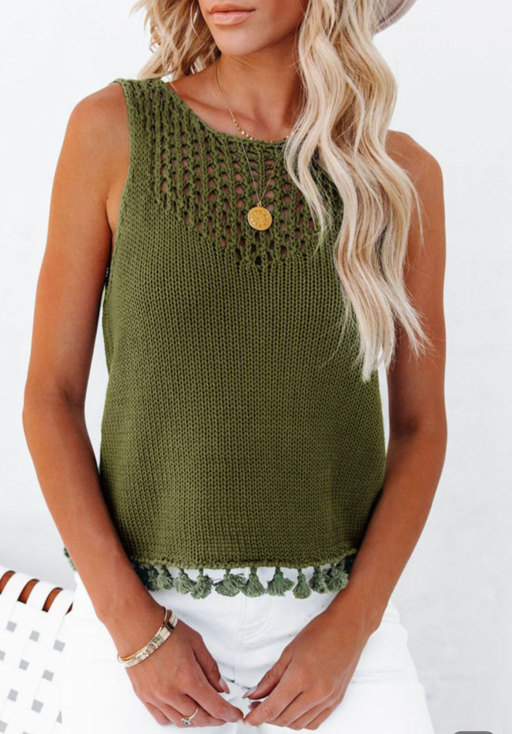 Ava Tasseled Crochet Top