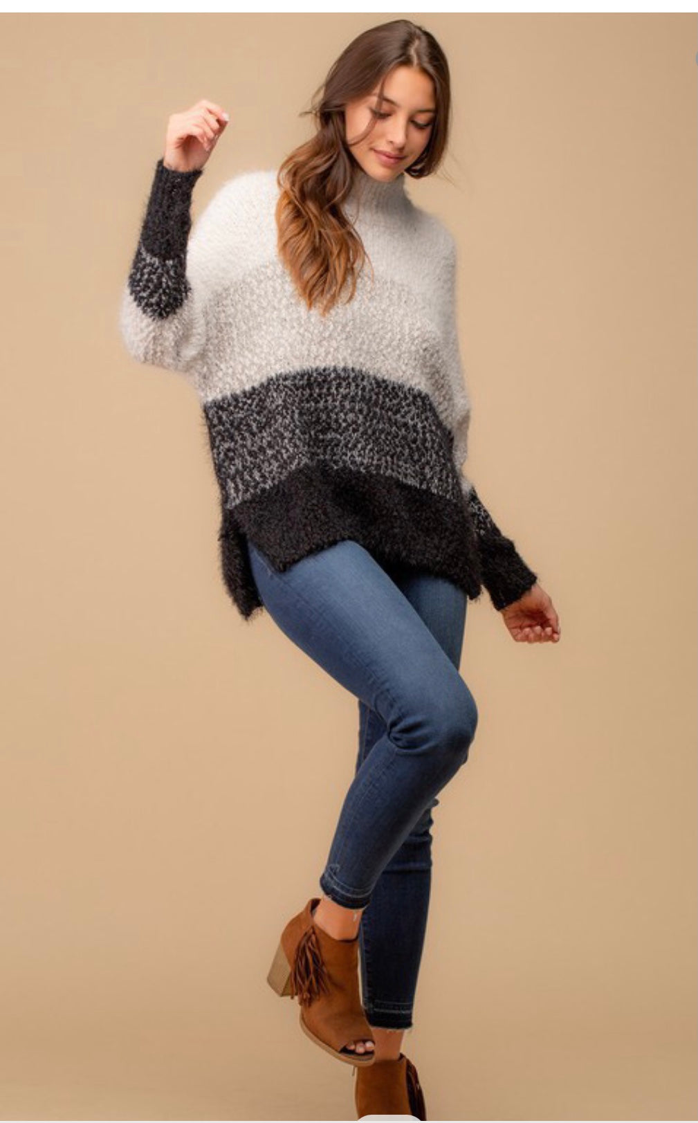 Funnel Knit Sweater