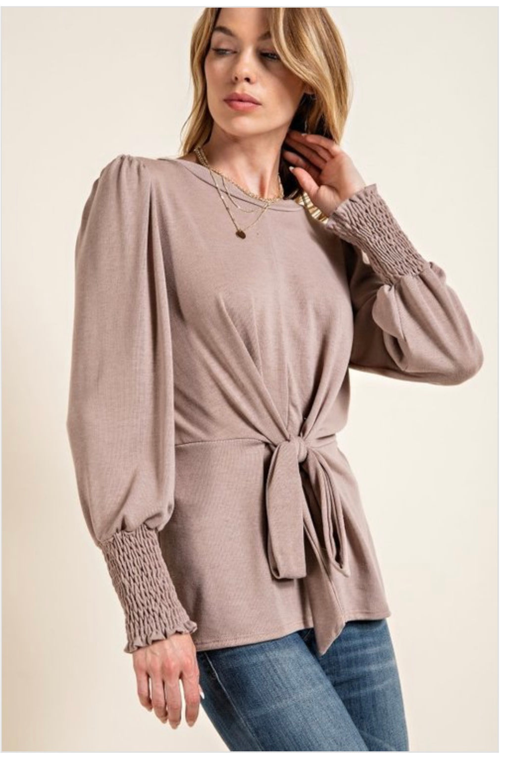 Puffed Long Sleeve Top